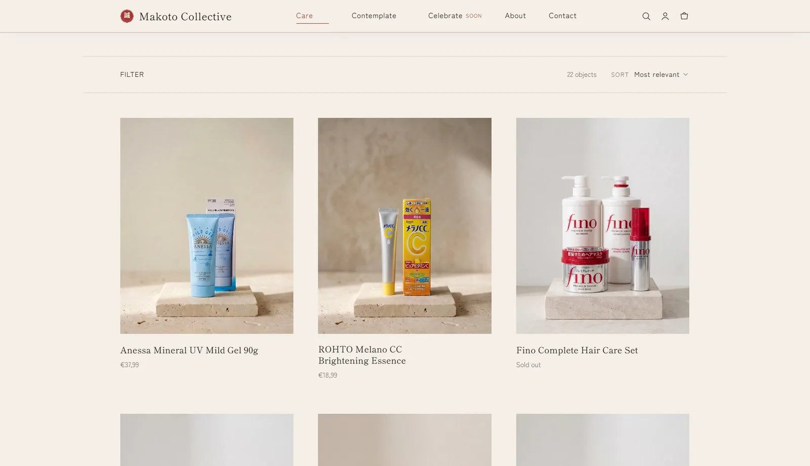 Makoto Collective: website screenshot